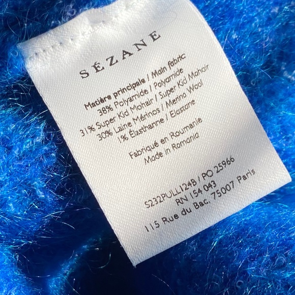 Sezane 'Loris' Jumper NWT 'Blue Flash' **Limited** - Picture 5 of 10